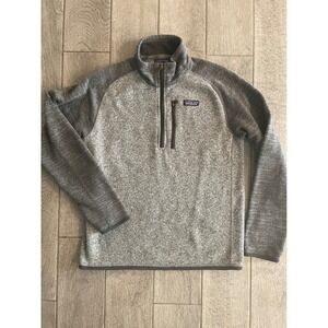 Patagonia Better Sweater 1/4 Zip Fleece Pullover Mens Medium Gray